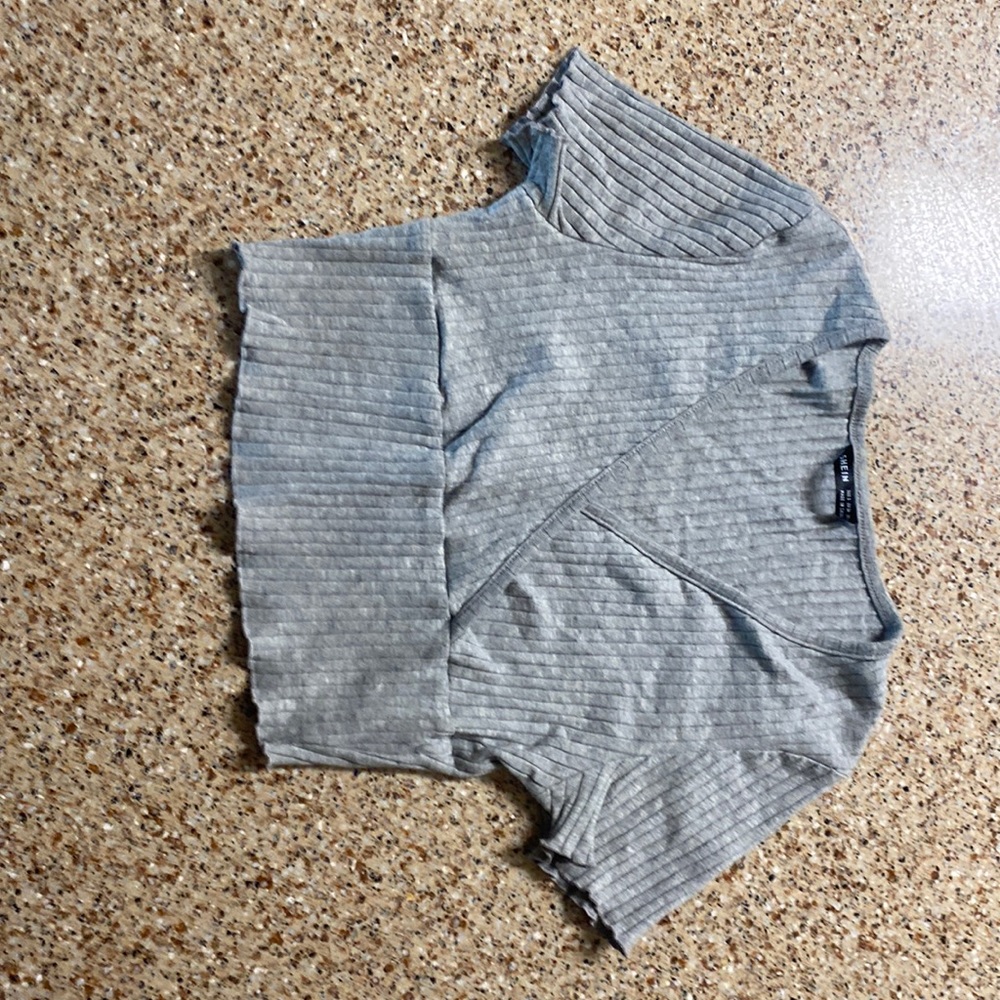 Shein grey crop top